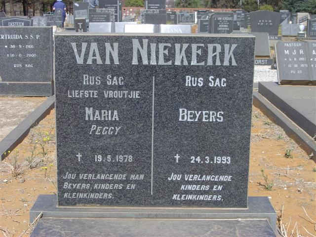 NIEKERK Beyers, van  -1993 &amp; Maria -1978