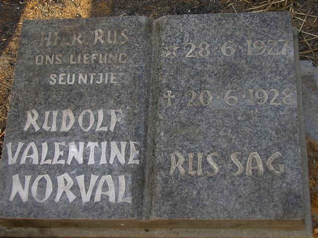 NORVAL Rudolf Valentine 1927-1928