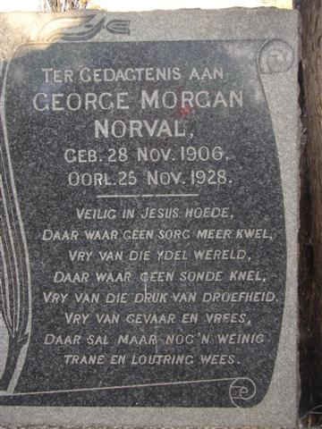 NORVAL George Morgan 1906-1928