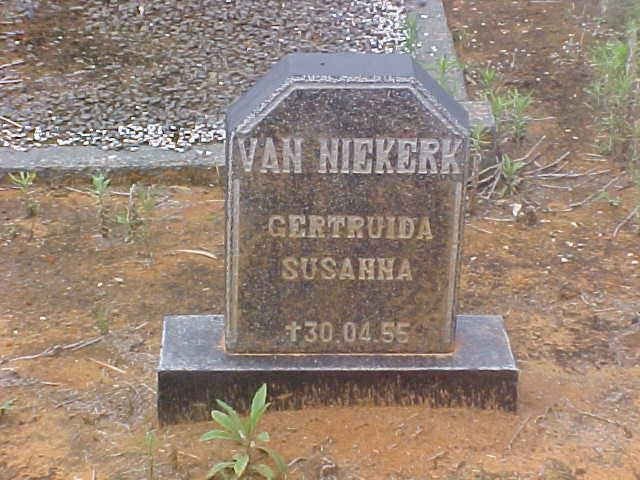 NIEKERK Gertruida Susanna, van -1955