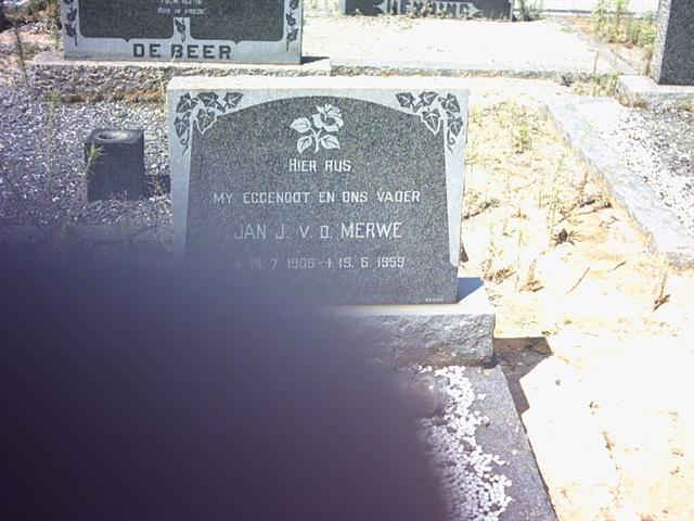 MERWE Jan J., v.d. 1906-1959