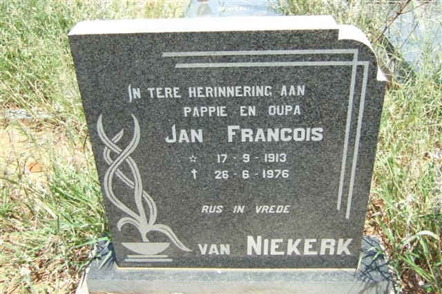 NIEKERK Jan Francois, van 1913-1978