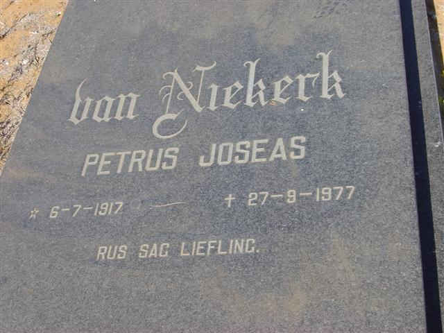 NIEKERK Petrus Joseas, van 1917-1977