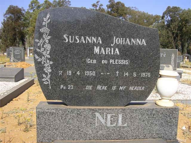 NEL Susanna Johanna Maria nee DU PLESSIS 1950-1975