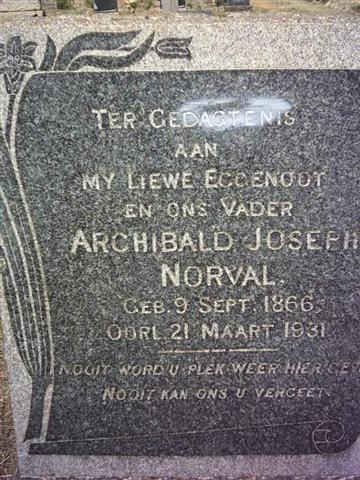 NORVAL Archibald Joseph 1866-1931
