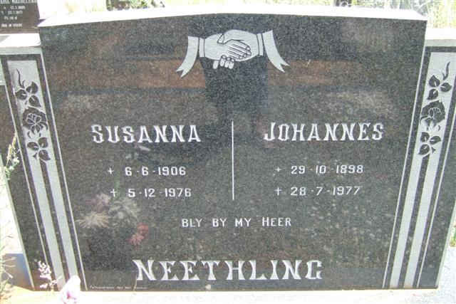 NEETHLING Johannes 1898-1977 &amp; Susanna 1906-1976