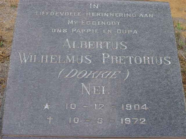NEL Albertus Wilhelmus Pretorius 1904-1972