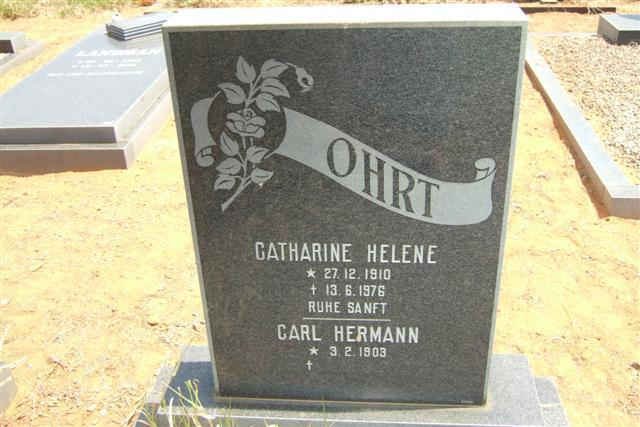 OHRT Carl Hermann 1903- &amp; Catherine Helene 1910-1976