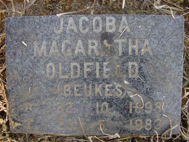 OLDFIELD Jacoba Magaretha nee Beukes 1898-1982