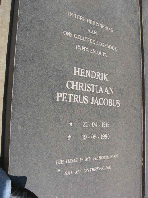 OPPERMAN Hendrik Christiaan Petrus Jacobus 1915-1980