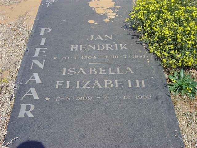 PIENAAR Jan Hendrik 1904-1987 &amp; Isabella Elizabeth 1909-1992