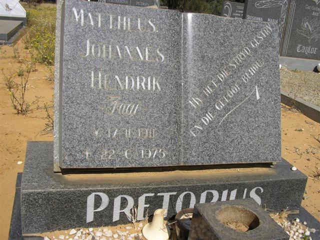PRETORIUS Mattheus Johannes Hendrik 1911-1975