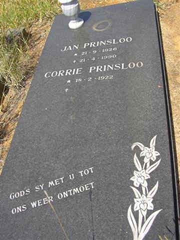 PRINSLOO Jan 1926-1990 &amp; Corrie 1922-