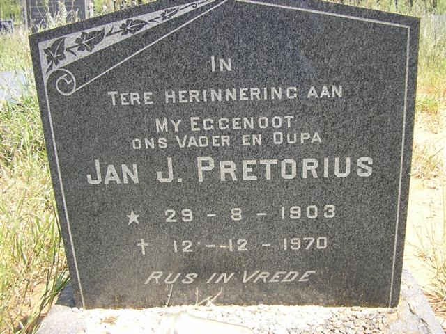 PRETORIUS Jan J. 1903-1970