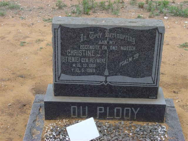 PLOOY Christine J., du nee REYNEKE 1916-1969