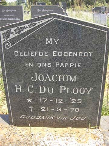 PLOOY Joachim H.C., du 1929-1970