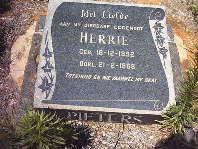 PIETERS Herrie 1892-1966