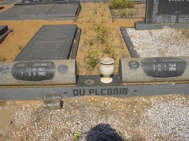 PLESSIS Josef Johannes, du 1917-1982 &amp; Aletta Catharina 1924-1985