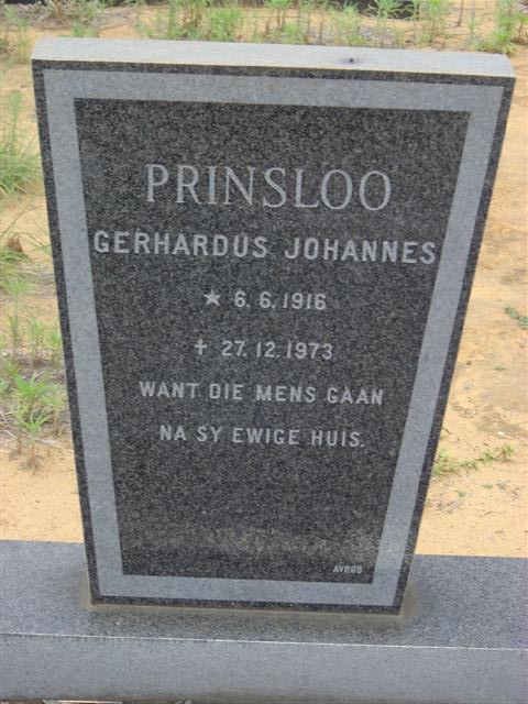 PRINSLOO Gerhardus Johannes 1916-1973