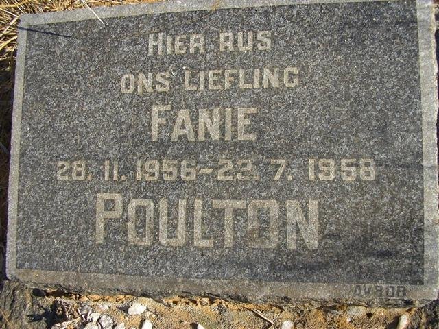 POULTON Fanie 1956-1958