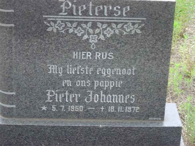 PIETERSE Pieter Johannes 1950-1972