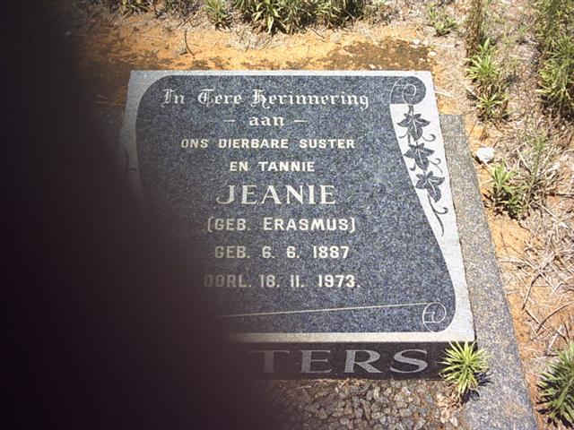 PIETERS Jeannie nee ERASMUS 1887-1973
