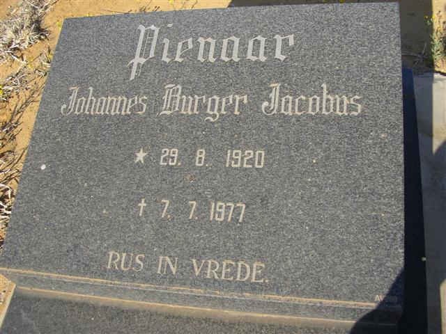 PIENAAR Johannes Burger Jacobus 1920-1977