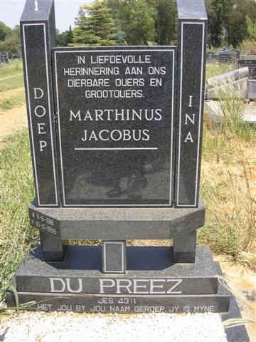 PREEZ Marthinus Jacobus, du