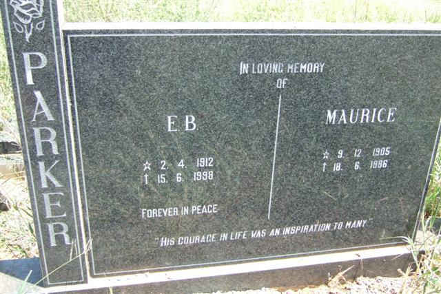 PARKER Maurice 1905-1986 &amp; E.B. 1912-1998
