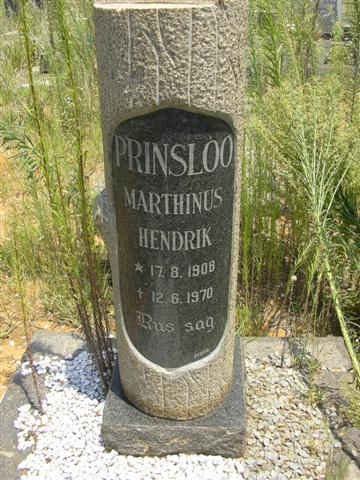 PRINSLOO Marthinus Hendrik 1908-1970