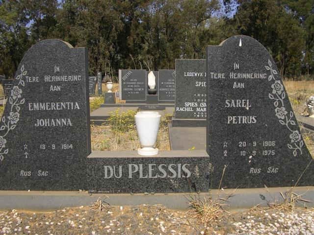 PLESSIS Sarel Petrus, du 1906-1975 &amp; Emmerentia Johanna 1914-