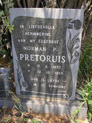 PRETORIUS Norman P. 1893-1965