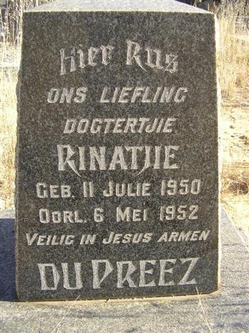 PREEZ Rinatjie, du 1950-1952