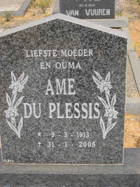 PLESSIS A.M.E., du 1913-2005