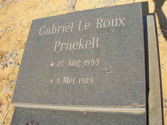 PRAEKELT Gabriel Le Roux 1955-1975
