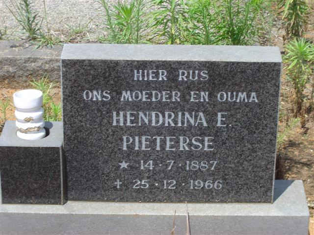 PIETERSE Hendrina E. 1887-1966