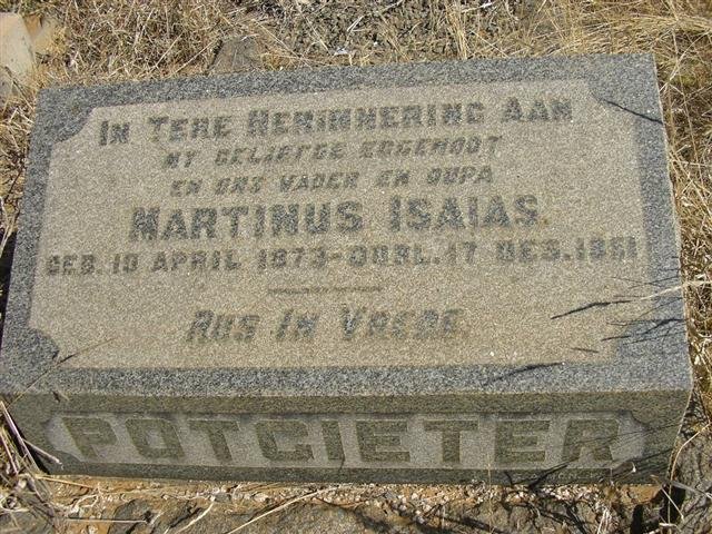 POTGIETER Martinus Isaias 1873-1951
