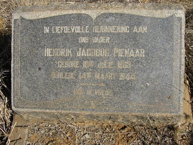 PIENAAR Hendrik Jacobus 1863-1944