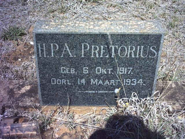 PRETORIUS H.P.A. 1917-1934