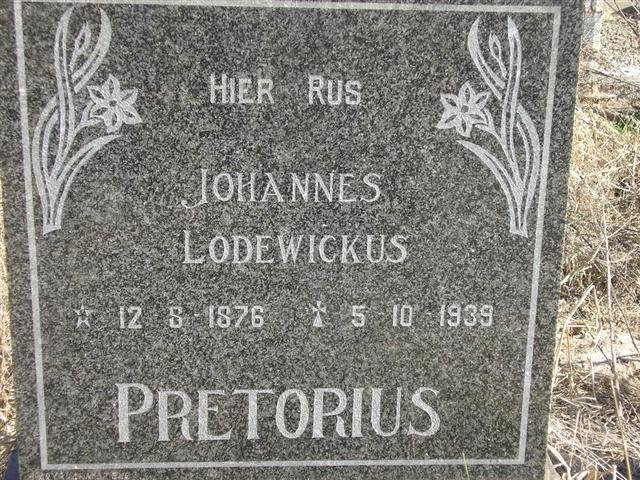 PRETORIUS Johannes Lodewickus 1876-1939