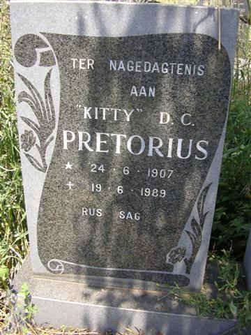 PRETORIUS D.C. 1907-1989