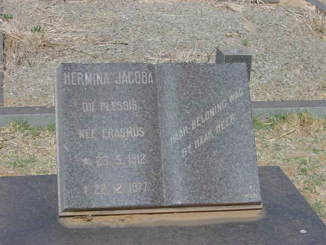 PLESSIS Hermina Jacoba, du nee ERASMUS 1912-1977