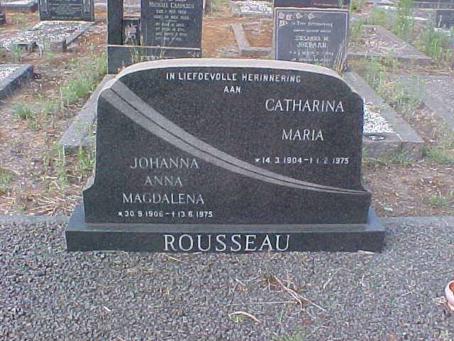 ROUSSEAU Catharina Maria 1904-1975 :: ROUSSEAU Johanna Anna Magdalena 1906-1975
