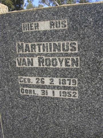 ROOYEN Marthinus, van 1879-1952