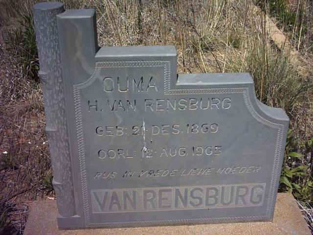 RENSBURG H., van 1860-1903