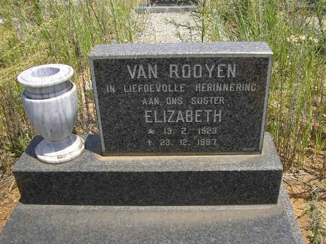 ROOYEN Elizabeth, van 1823-1987