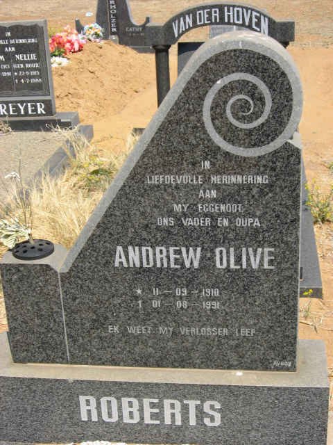 ROBERTS Andrew Olive 1910-1991