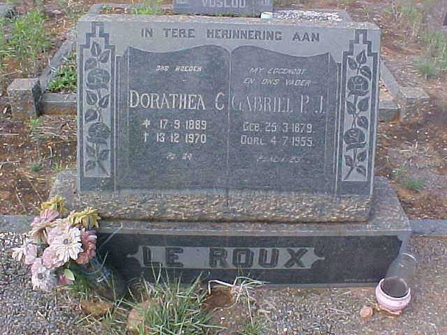 ROUX Gabriel P.J. 1879-1955 &amp; Dorathea C. 1889-1970