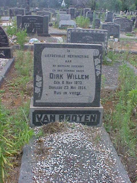 ROOYEN Dirk Willem, van 1873-1954