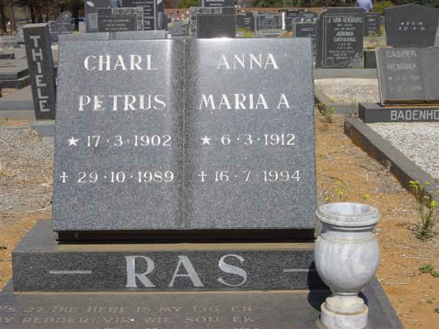 RAS Charl Petrus 1902-1989 &amp; Anna Maria A. 1912-1994